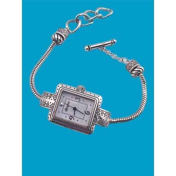 Brighton Accessories - BRIGHTON SHORT HILLS SILVER WATCH WITH 2 BEADS NEW BATTERY CAN ADD BEADS